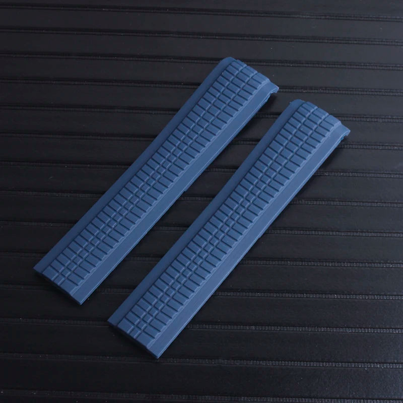 New 21mm Curved Silicone Rubber Watchband For SP0008A, SP0006Q