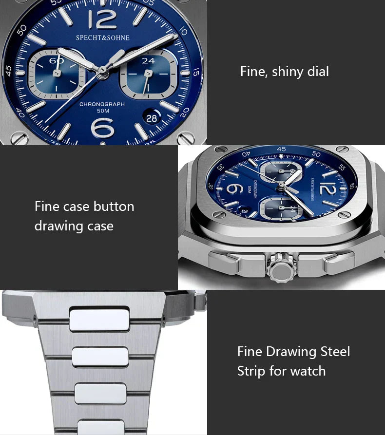Đồng hồ Specht & Sohne Chrono BR Quartz - Màu trắng